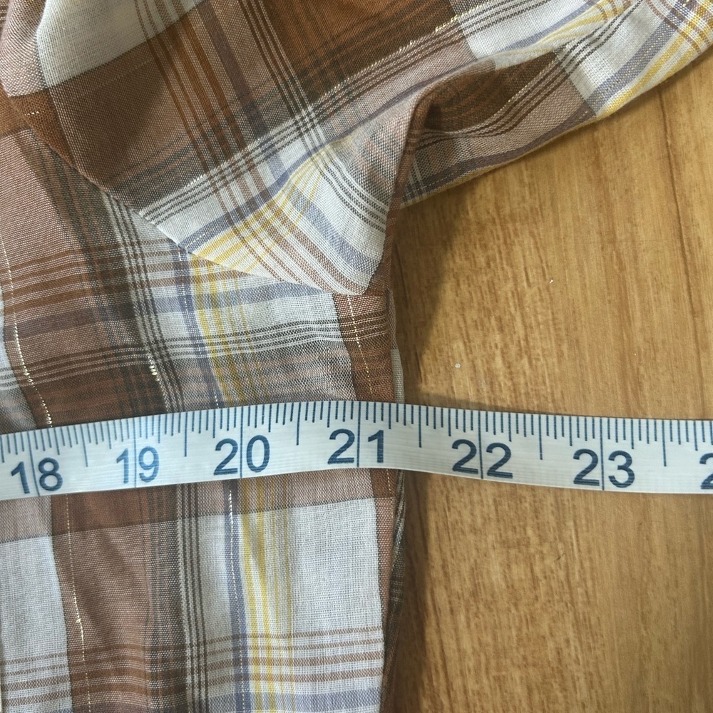 Western shirt with Pearl Snaps Plaid Western Shirt Women’s Sz M - Picture 9 of 10